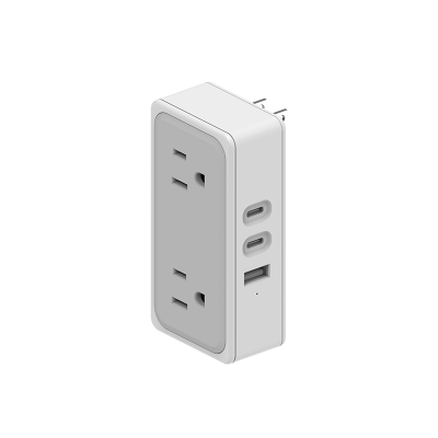 2 OUTLETS US WALL POWER STRIP